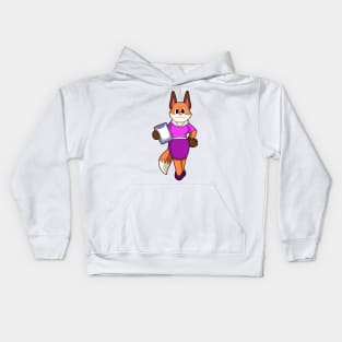 Fox as Secretary with Skirt Kids Hoodie